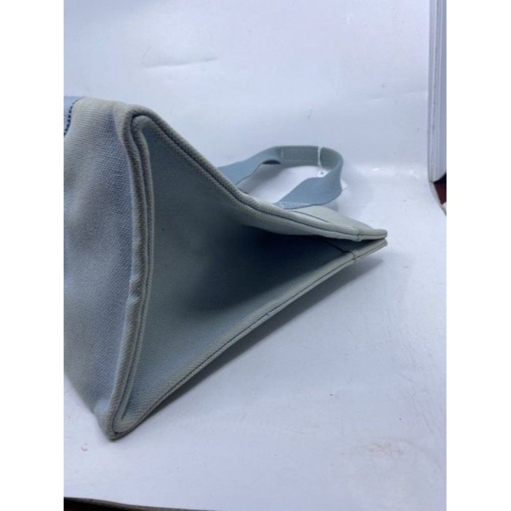 Hermes Deauville Toile Plage Mm Blue Cotton Tote - Picture 7 of 12